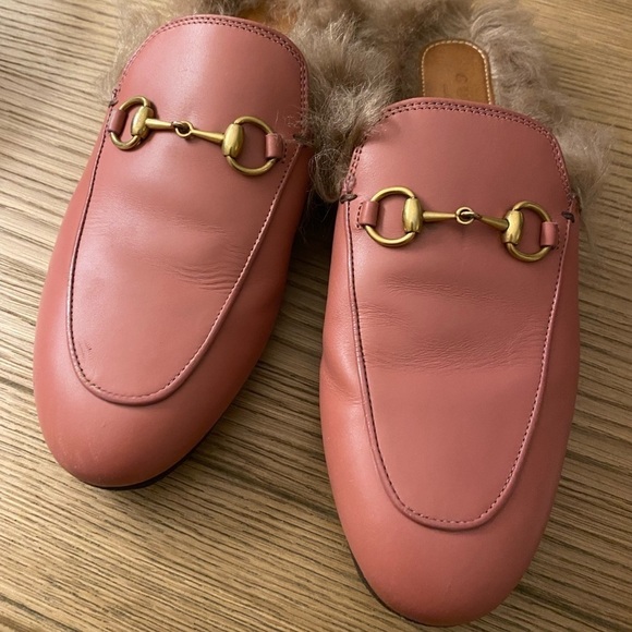 Gucci pink princetown mules with fur - Picture 7 of 12
